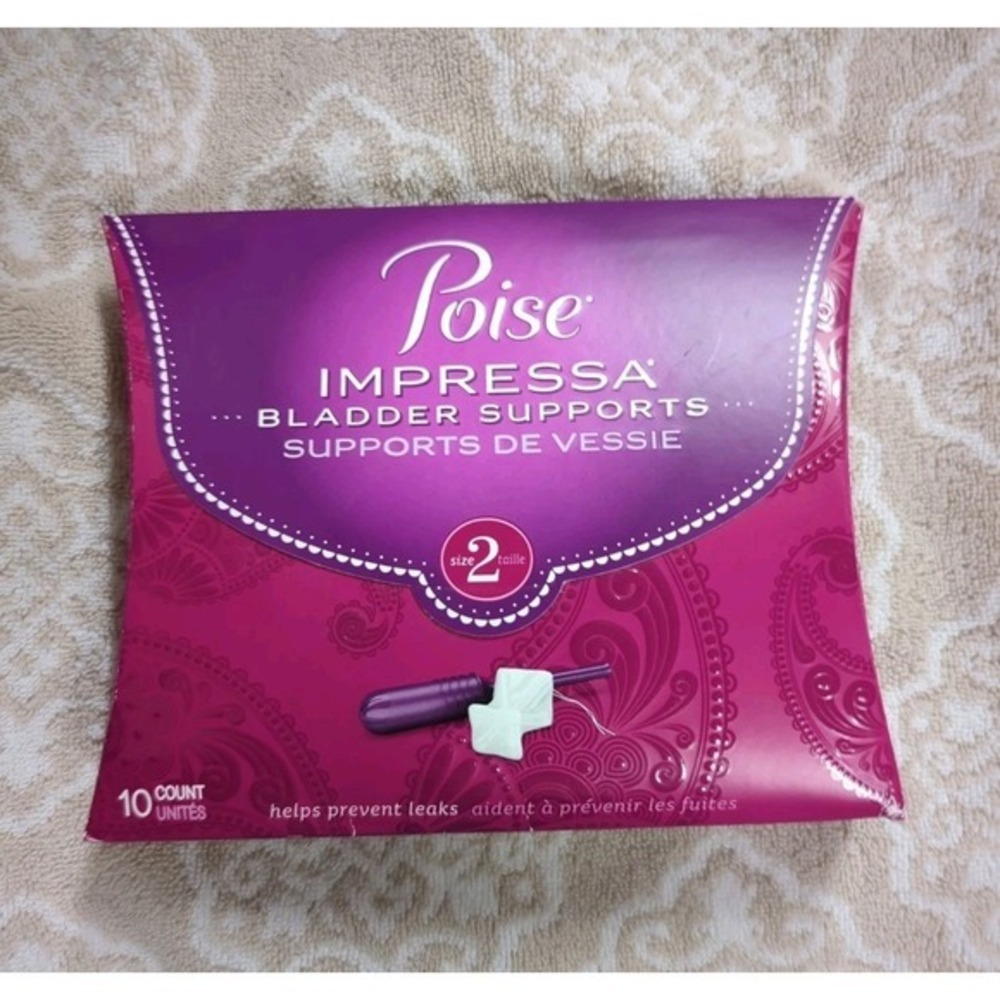New Poise Impressa Bladder Supports 10 Count Size 2 Unopened Box Discontinued